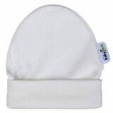 Newborn Baby Hat, White, BabyJem