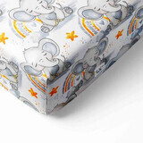 Sheets with elastic, 120x60x15 cm, Elefanti, Tuxi Brands