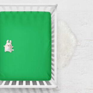 Sheet with elastic, 95x65, Green, Tuxi