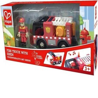 Fire engine with siren, +3 years, Hape