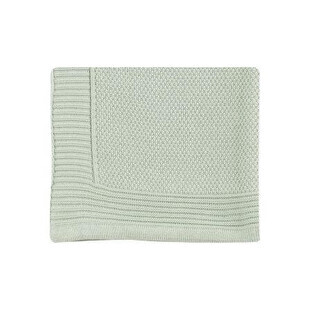 Gebreide katoenen deken Mint, 95 x 95 cm, Pirulos