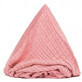 Knitted cotton blanket, 100x80 cm, pink, Fillikid