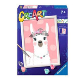 Pintura por números Lama Creart, +7 años, Ravensburger