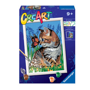 Peinture par numéros Chaton et papillon Creart, Ravensburger