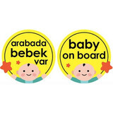 Sign auto Baby on Board, Yellow, BabyJem