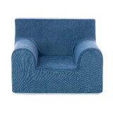 Children's velvet armchair, Blue, Twindeco