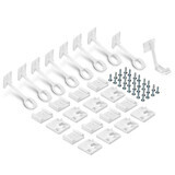Fuse pack for drawers and cupboard doors, 8 pieces, White, Reer