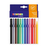 Set de 12 marqueurs de couleur à pointe fine, Playbox
