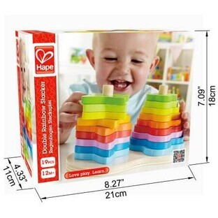 Doppeltes Regenbogenturm-Formen-Set, +12 Monate, Hape