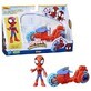 Spidey Friends Extraordinaire Motorrad und Spidey Figurenset, 10 cm, Hasbro