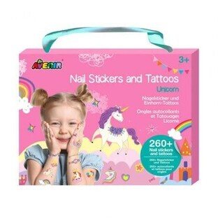 Aufkleber für Nägel und Tattoos, +3 Jahre, Einhörner, Avenir