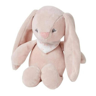 Toy plush bunny Pomme, 30 cm, Pink, Nattou