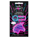Masque nettoyant exfoliant Unicorn Neon Glow in Violet, 10 ml, Selfie Project