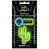 Masque exfoliant matifiant Cactus Neon Glow in Green, 10 ml, Selfie Project