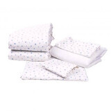 Complete set of bed linen and crib covers, 120 x 60 cm, model Stelute Bleu, Fic Baby