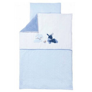 Ensemble de literie bleu, Nattou