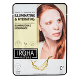Brightening face mask on fabric, 23 ml, Iroha
