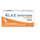 Glycerin suppositories for babies 4Lax, 12 pieces, Labormed 
