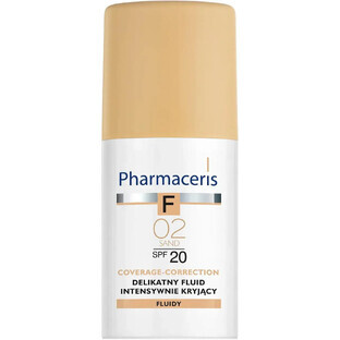 Pharmaceris F Cobertura-Corrección, fluido de cobertura fina, 02 Arena, FPS 20, 30 ml