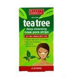 Tiras limpiadoras de poros con árbol de té, 6 unidades, Beauty Formulas