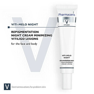 Pharmaceris V Viti-Melo Night, Repigmenting cream to reduce the area with white spots at night, 40 ml