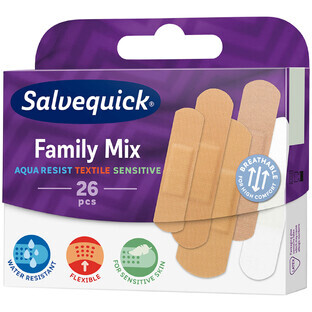 Salvequick plasters, Family Mix, 26 pieces