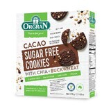 Sugar-free biscuits with cocoa, chia and buckwheat, 130 g, Orgran