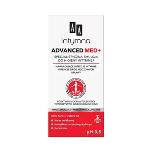 AA Intymna Advanced Med+ ph 3.5, Emulsion specialized for intimate hygiene, 300 ml