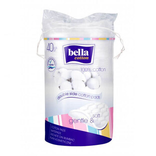 Bella Cotton, oval cotton pads, 40 pcs.