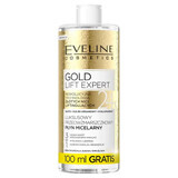 Eveline Cosmetics Gold Lift Expert, loción micelar antiarrugas de lujo, 500 ml