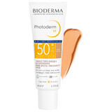 Crema Solare Bioderma Photoderm M SPF 50+ per Pelle con Tendenza alle Macchie, Tono Scuro