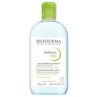 Bioderma Sebium H2O, loción micelar para pieles grasas, mixtas y con tendencia acneica, 500 ml Bioderma Sebium H2O, loción micelar para pieles grasas, mixtas y con tendencia acneica, 500 ml