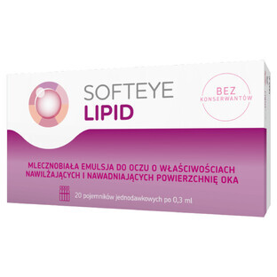 Softeye Lipid, émulsion oculaire, 0,3 ml x 20 flacons