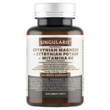 Singularis Superior Magnesium Citrate + Potassium Citrate + Vitamin B6, 60 film-coated tablets