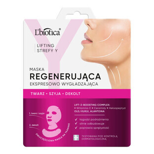 L'Biotica Lifting Zone Y, regenerating face mask, express smoothing, 1 piece