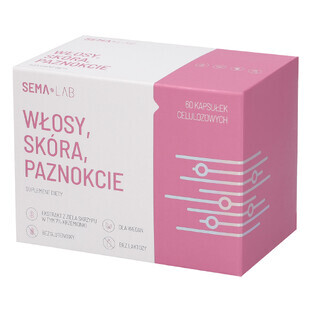 SEMA Lab Păr, piele, unghii, 60 capsule de celuloză SHORT DATE