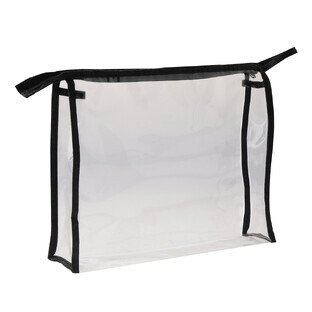 Inter-Vion Large Clear PVC Cosmetic Bag with Hem