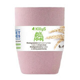 KillyS, biodegradable cup made of organic wheat straw, pink, 1 pc