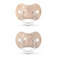 Suavinex SX Pro, pacifier, pacifier, silicone, physiologic, beige, heart, 0-6 months, 2 pieces