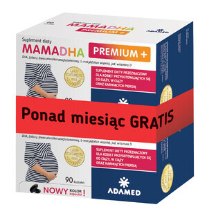 MamaDHA Premium+ set, 2 x 90 gélules