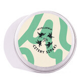 Quattro punte, scatola di shampoo rotonda, beige e verde, 1 pezzo