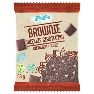 Frank&amp;Oli Brownie, biscotto morbido, cioccolato + cacao, 50 g
