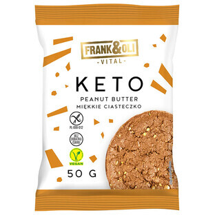 Frank&amp;Oli Keto, soft crackers, peanut butter, 50 g