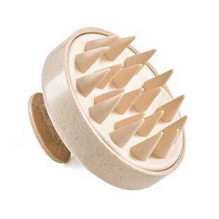 4Fizjo, head massage and scrub brush, beige, HM5, 1 pc