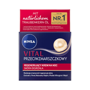 Nivea Vital Anti-Rides, Crème de Nuit Renforçante, 50 ml