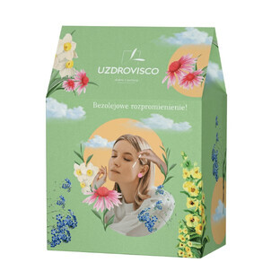 Uzdrovisco Set fără ulei, ser hidratant, 30 ml + cremă hidratantă, 50 ml + spumă de exfoliere progresivă, 60 ml + tonic-essence cu acizi AHA, 150 ml