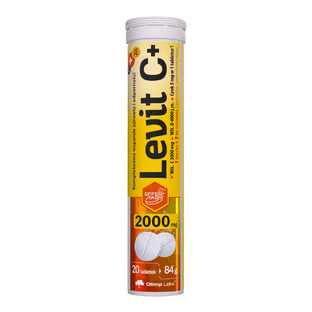 Olimp Levit C+, aromă de lămâie, 20 comprimate efervescente