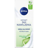 Nivea 24h Hydration, crema giorno opacizzante, pelle grassa e mista, 50 ml