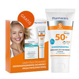 Pharmaceris S, safe face cream, from birth, SPF 50+, 50 ml + Set, sunscreen emulsion, SPF 50+, 10 ml + cream, free sample
