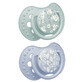 Lovi, fopspeen, silicone, dynamisch, Bloesemblauw, 3-6 maanden, 2 stuks